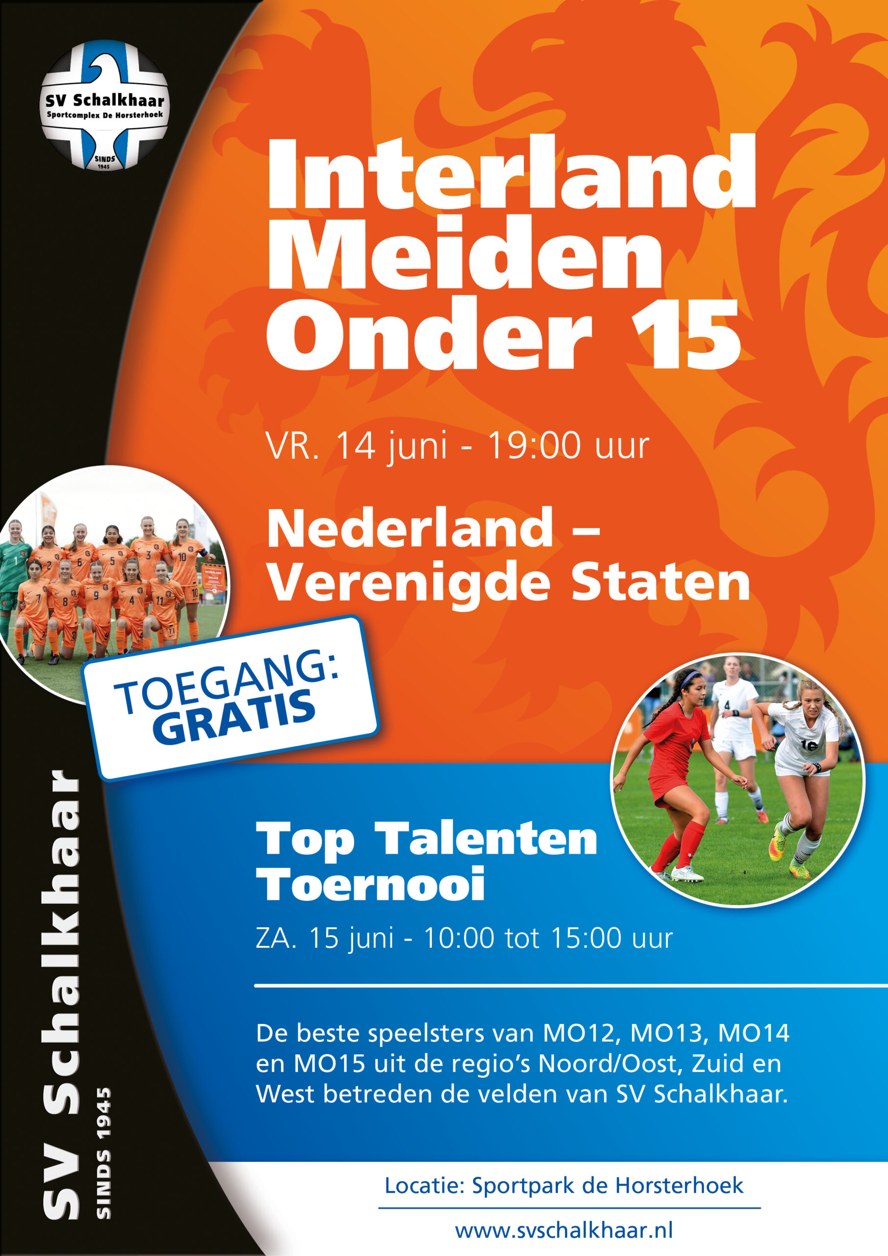 Netherlands vs USA MO15 practice at SV Schalkhaar